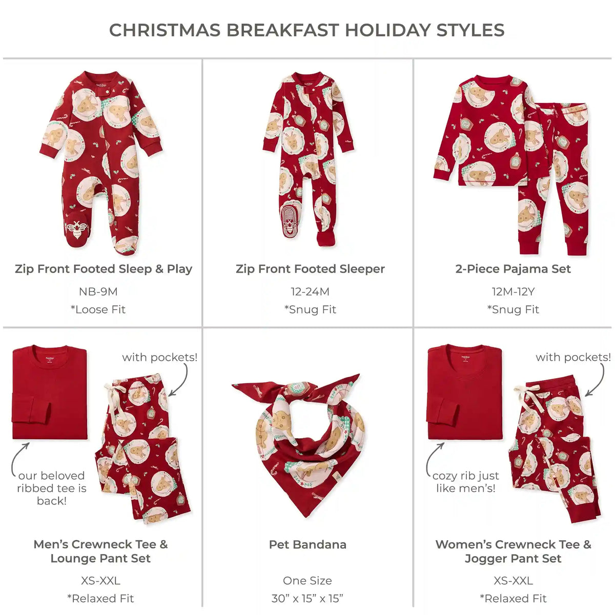 Christmas Breakfast Family Matching Organic Cotton Women's PJ Set