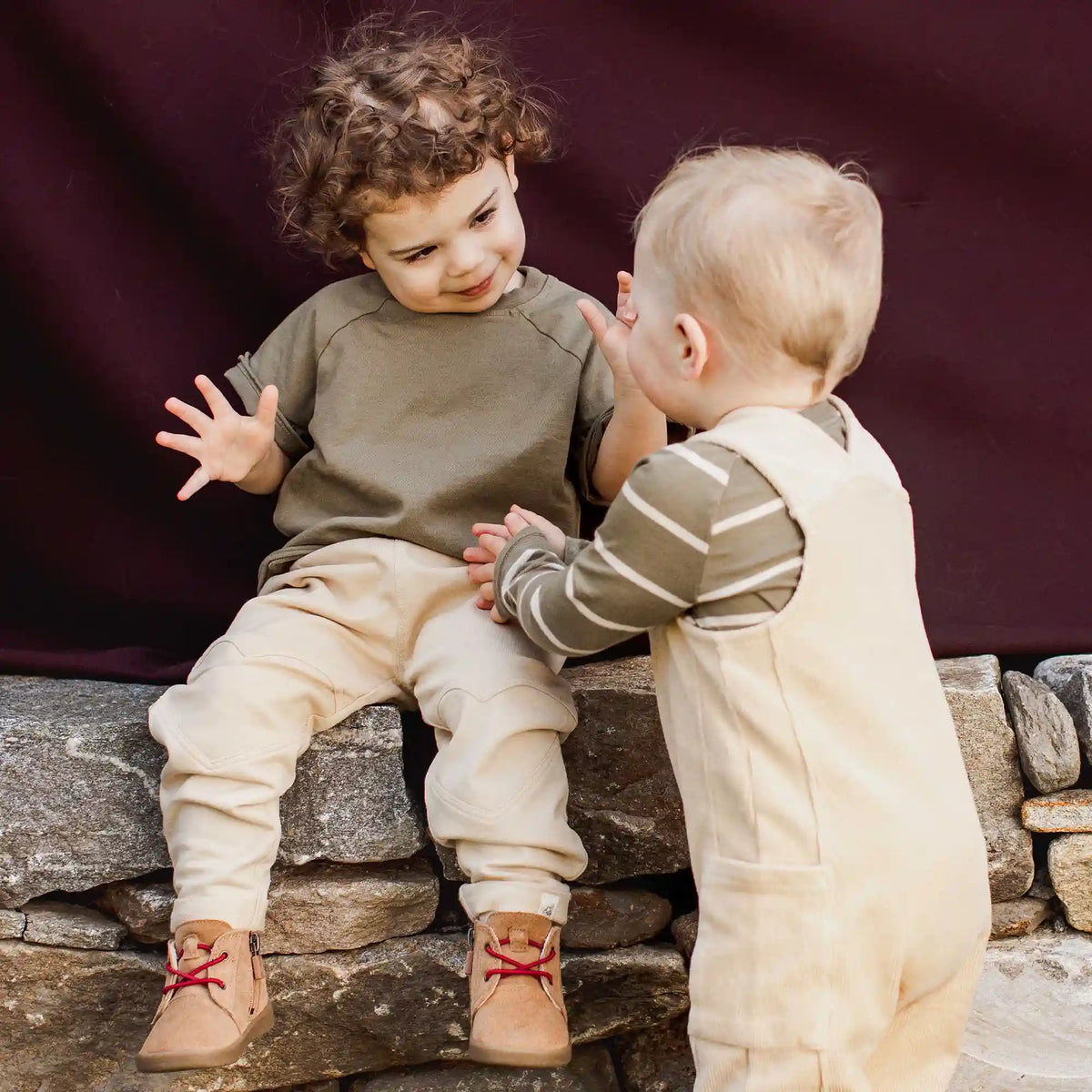 Organic Baby Boy Knit Corduroy Jumpsuit