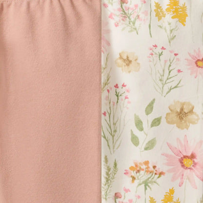 Wild Floral Organic Girl Leggings 2 Pack